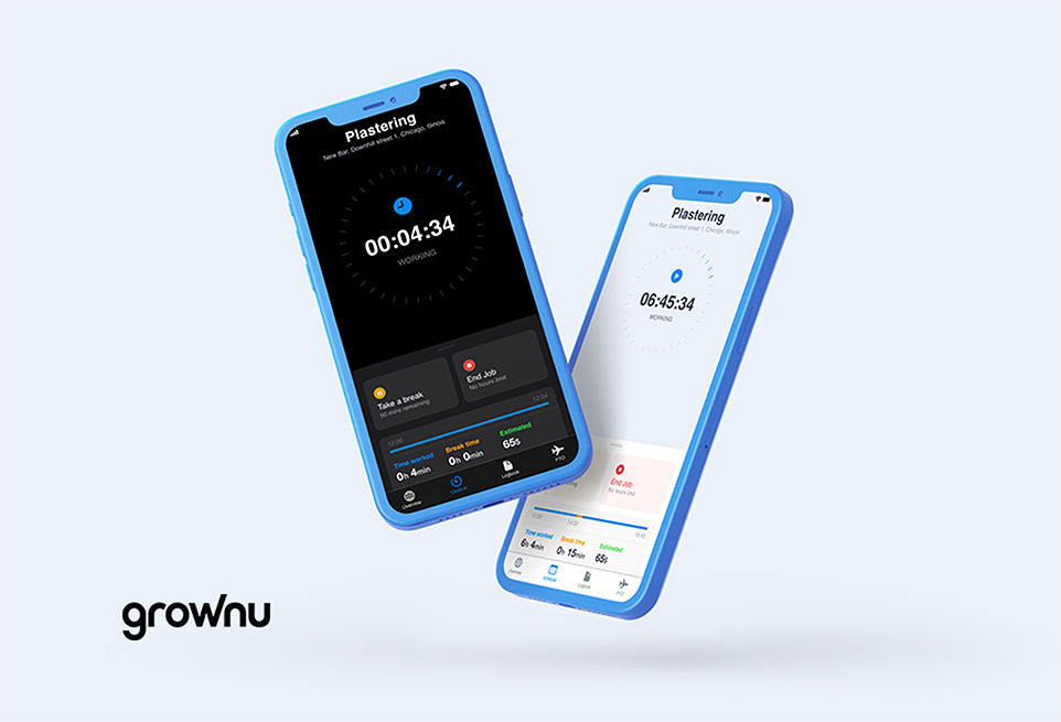 Employee checking work shift schedule on mobile phone app