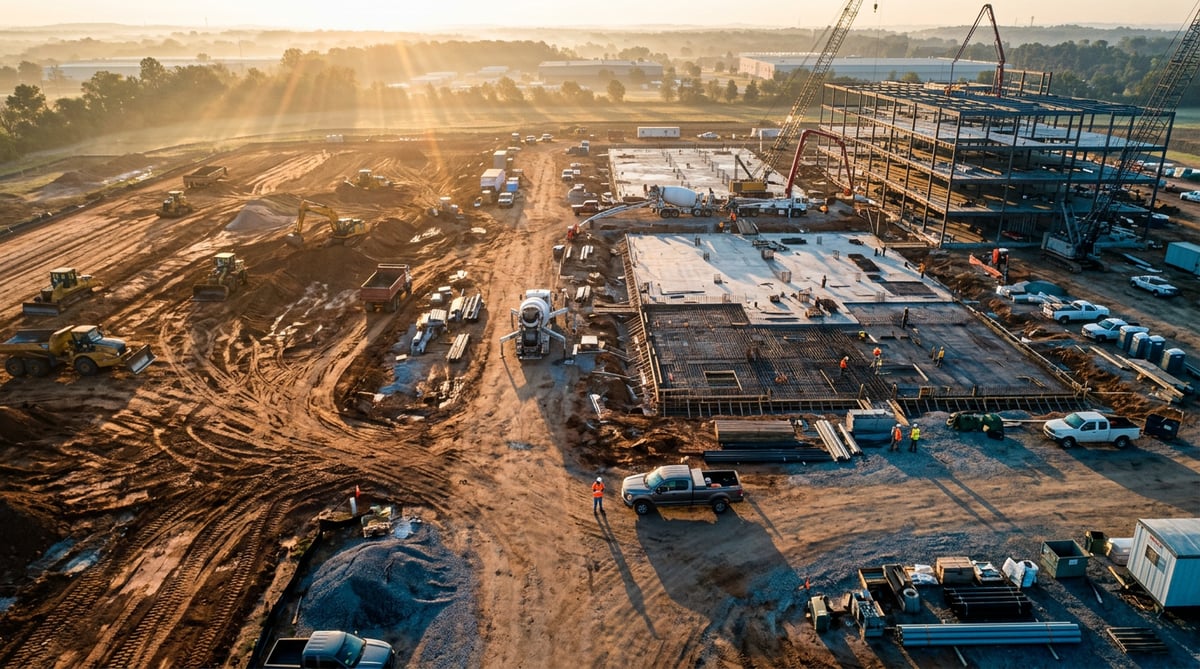 Construction field crew tracking working hours across jobsites