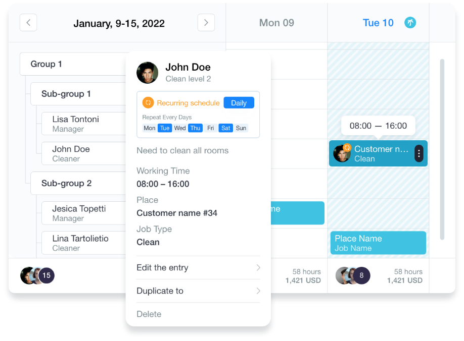 Task planning and execution tracking