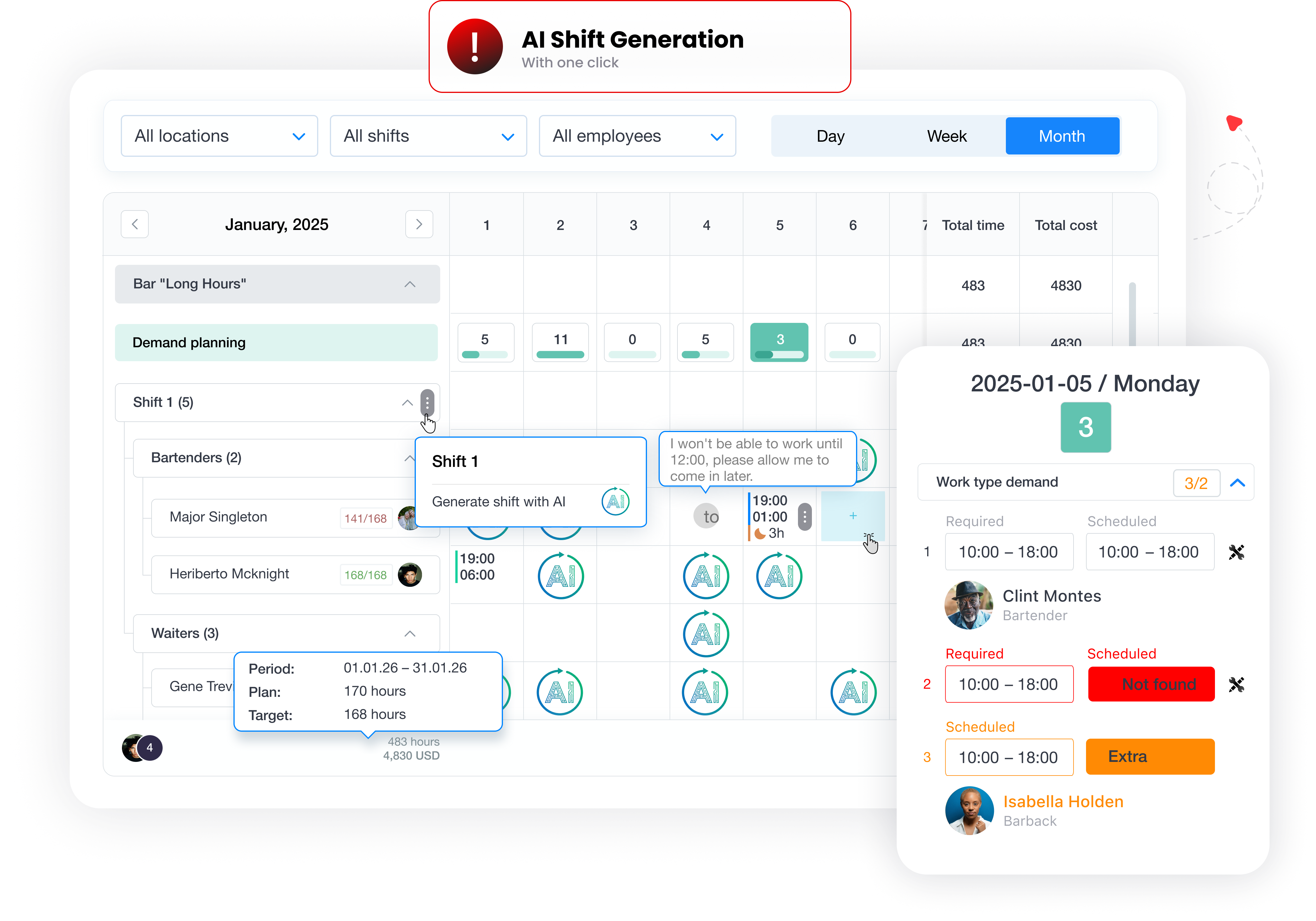 AI Shift Scheduling Software for Demand-Based Scheduling | Grownu