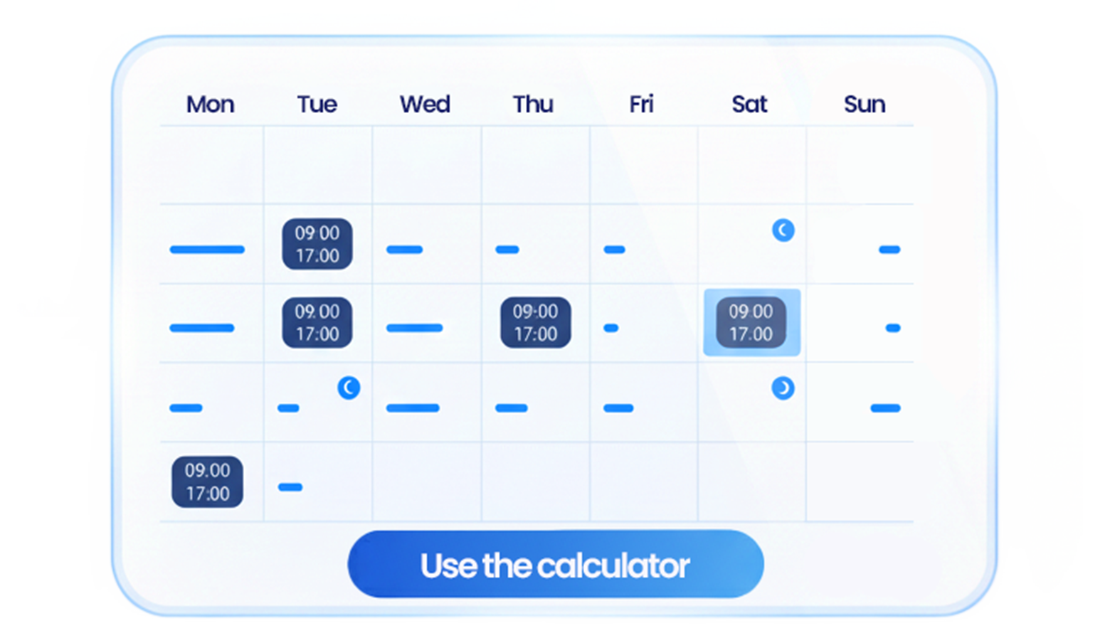 Monthly timesheet calculator illustration