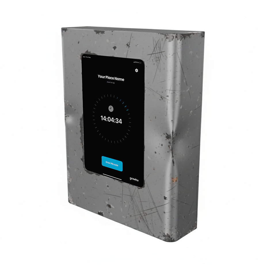 Impact-resistant outdoor terminal with IK-09 rating and tempered glass