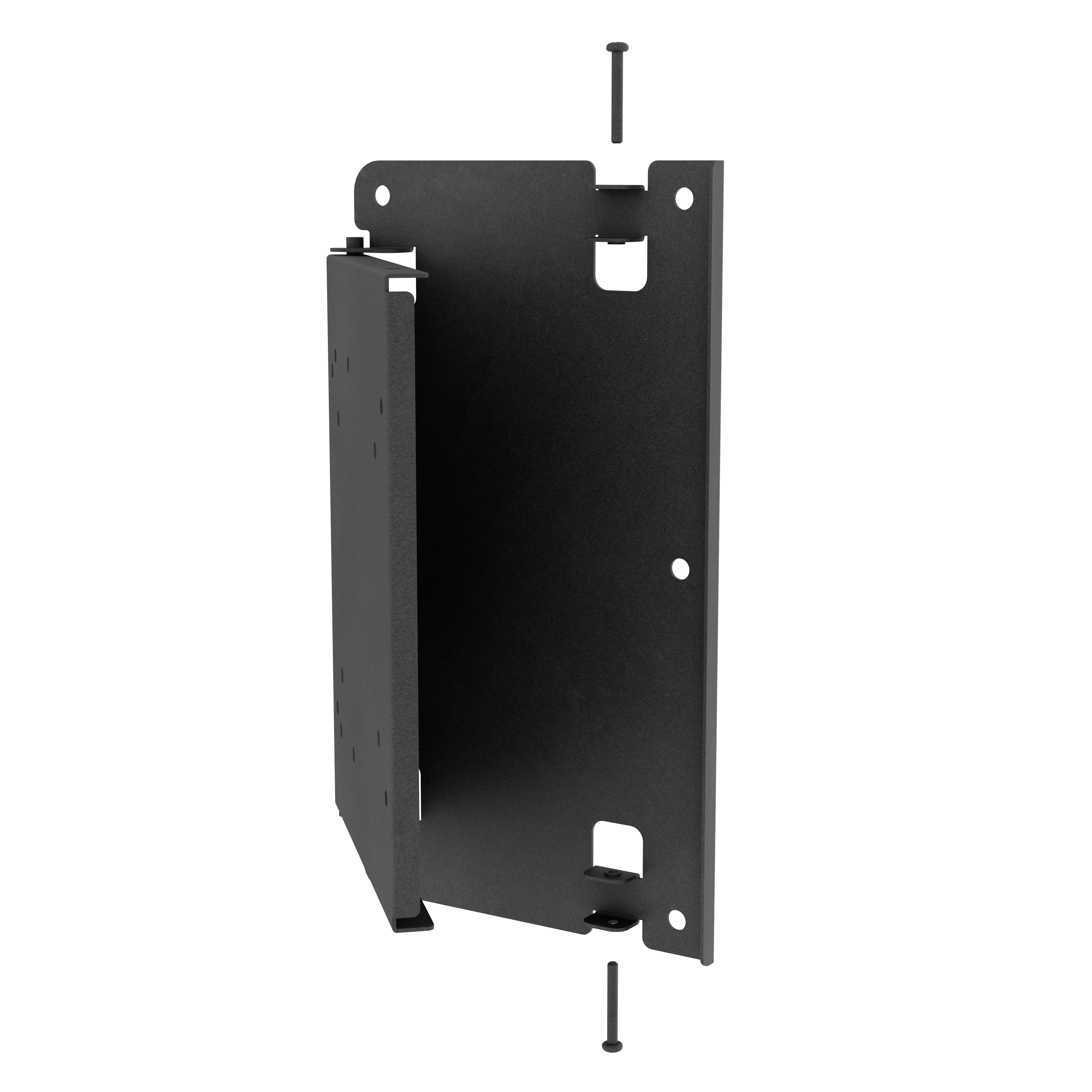 Secure metal wall mount for a tablet RFID time clock
