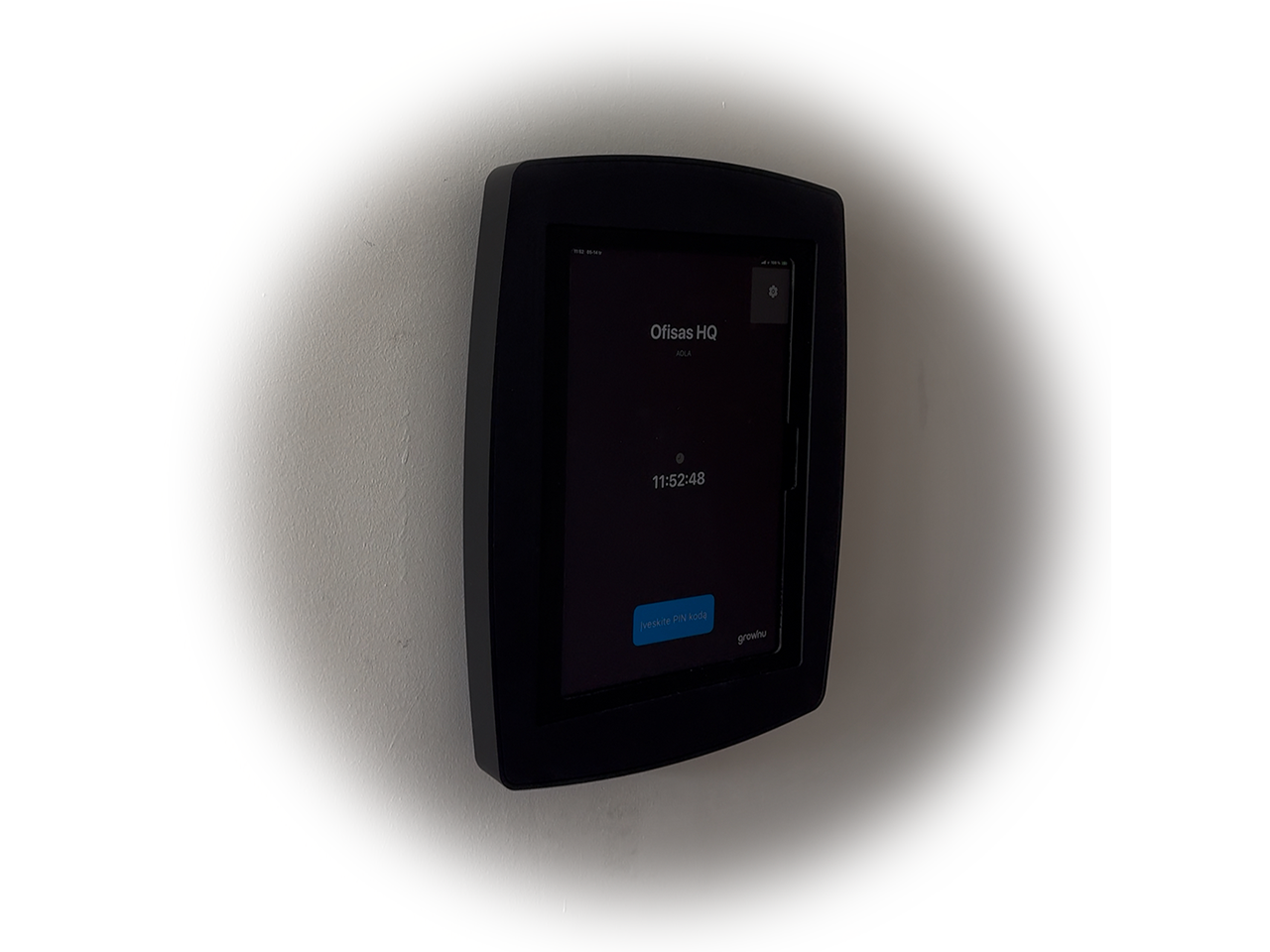 Tablet wall mount installation video preview for a time clock terminal