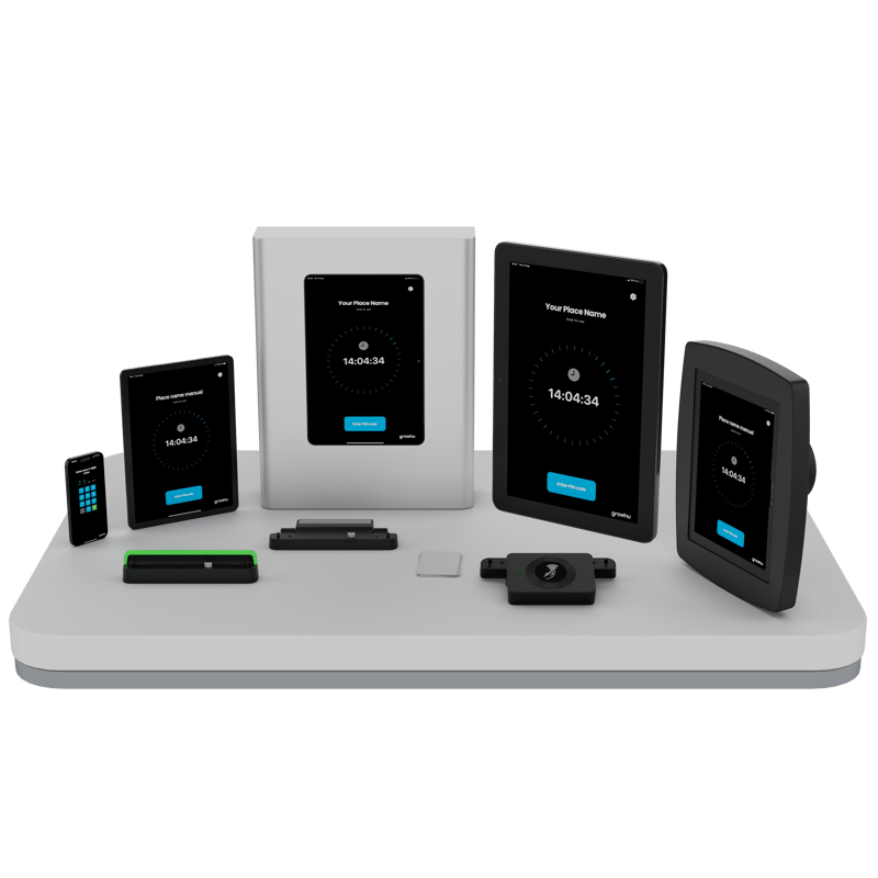 Time Terminals Time & Attendance Terminals | RFID, Mobile APP, Outdoor | Grownu