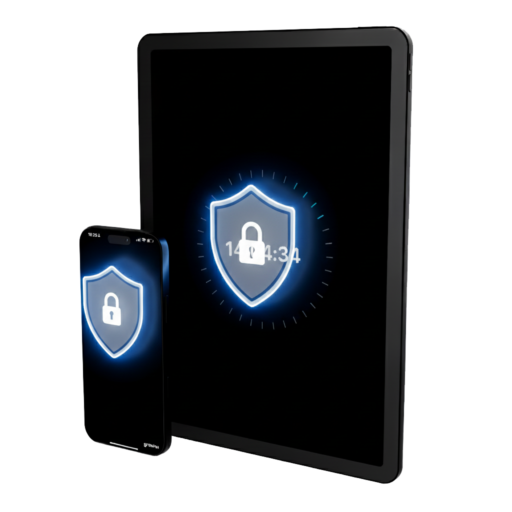 Kiosk mode for a tablet time clock (Guided Access on iOS, Screen Pinning on Android)