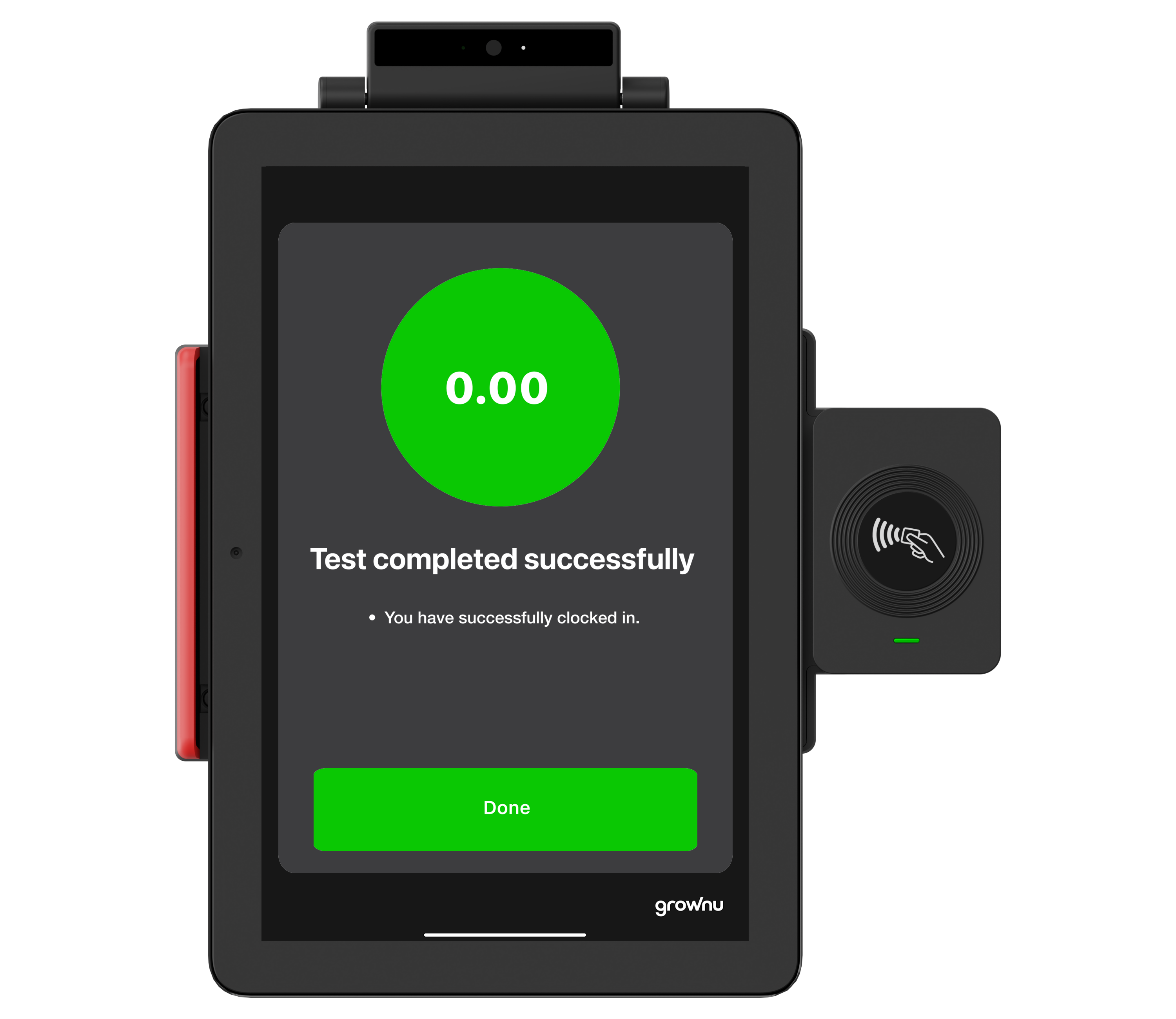 Successful breathalyzer test and approved work session